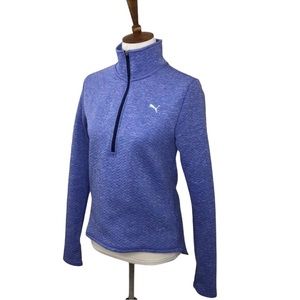 Puma Warm Cell Pullover 3/4 Zip Blue/Purple Size S